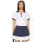 High quality Elegant Polo shirt Buttoned placket Preppy Sporty Woman's Casual Blouses