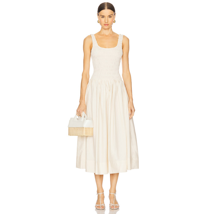 Lovely Charming Princess style High quality Backless Sleeveless Elegant Woman's Midi Dres