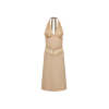 Halter neckline Stylish Lace Sleeveless Backless High quality Woman's Midi Dress