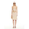 Halter neckline Stylish Lace Sleeveless Backless High quality Woman's Midi Dress