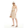 Halter neckline Stylish Lace Sleeveless Backless High quality Woman's Midi Dress