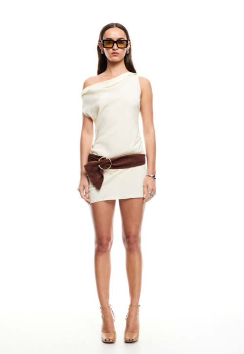 Romantic Lovely Sophisticated Stylish Sunny Elegance One shoulder Woman's Mini Dress