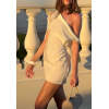 Romantic Lovely Sophisticated Stylish Sunny Elegance One shoulder Woman's Mini Dress