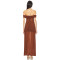 Off shoulder Sheer Elegant Glamorous Sleek Flowy Sexy Delicate Woman's Long Dress