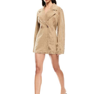 Formal Long Sleeve V neckline Double breasted Oversized Hot sale Woman's Mini Dress