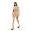 Formal Long Sleeve V neckline Double breasted Oversized Hot sale Woman's Mini Dress