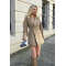 Formal Long Sleeve V neckline Double breasted Oversized Hot sale Woman's Mini Dress