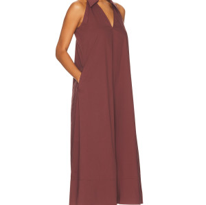 V neckline Oversized Comfortable Casual Hot sale High quality Elegant Woman's Midi Dress