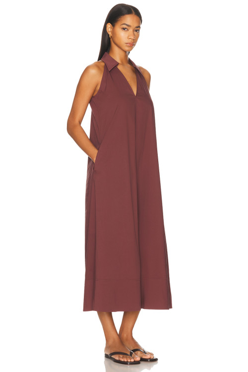 V neckline Oversized Comfortable Casual Hot sale High quality Elegant Woman's Midi Dress