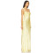 spaghetti ornamental straps open back Sleeveless silky Maxi length Woman's Long Dress
