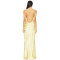 spaghetti ornamental straps open back Sleeveless silky Maxi length Woman's Long Dress