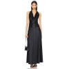 Open back High quality Sleeveless Hot sale Sexy Woman's Halter neckline Long Dress