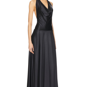Open back High quality Sleeveless Hot sale Sexy Woman's Halter neckline Long Dress
