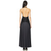 Open back High quality Sleeveless Hot sale Sexy Woman's Halter neckline Long Dress