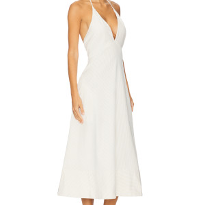 New fashion Romantic Charming Halter V neckline Open back Lovely Woman's Midi Dress