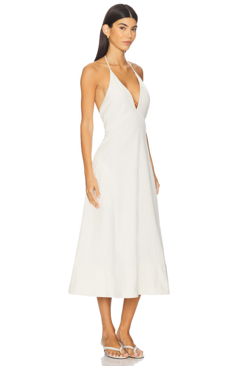 New fashion Romantic Charming Halter V neckline Open back Lovely Woman's Midi Dress