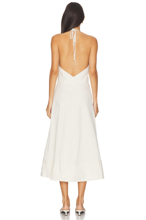 New fashion Romantic Charming Halter V neckline Open back Lovely Woman's Midi Dress