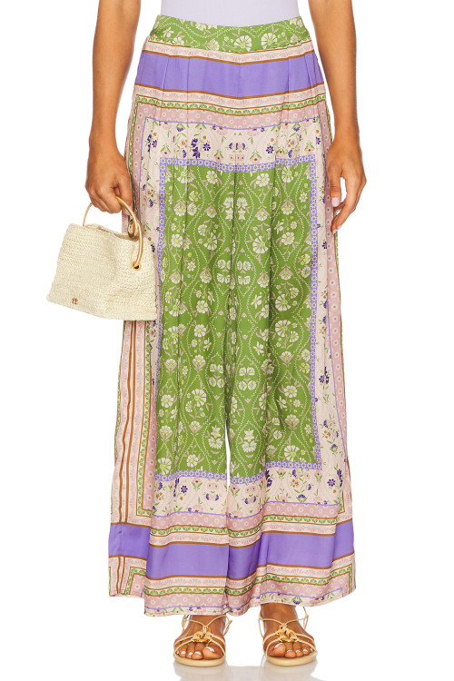 Bohemian Style Patchwork Floral prints High waisted Wide leg Comfortable Woman's Pants