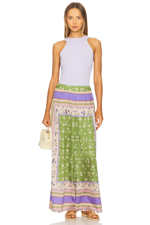 Bohemian Style Patchwork Floral prints High waisted Wide leg Comfortable Woman's Pants