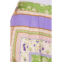 Bohemian Style Patchwork Floral prints High waisted Wide leg Comfortable Woman's Pants