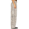 Stylish Customized Slim High quality loose fitting high waisted leopard print Woman's pants