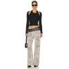 Stylish Customized Slim High quality loose fitting high waisted leopard print Woman's pants