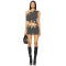 One shoulder Asymmetrical cutouts Metallic eyelets Bodycon Cut out Woman's Mini Dress