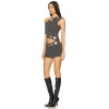 One shoulder Asymmetrical cutouts Metallic eyelets Bodycon Cut out Woman's Mini Dress