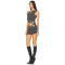 One shoulder Asymmetrical cutouts Metallic eyelets Bodycon Cut out Woman's Mini Dress