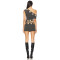 One shoulder Asymmetrical cutouts Metallic eyelets Bodycon Cut out Woman's Mini Dress