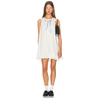 Comfortable Casual Sleeveless Charming Elegant Ruffled neckline Woman's Mini Dress