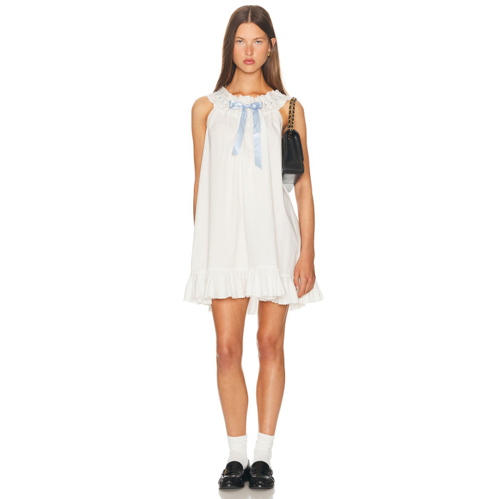 Comfortable Casual Sleeveless Charming Elegant Ruffled neckline Woman's Mini Dress