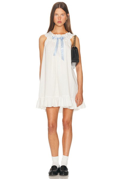 Comfortable Casual Sleeveless Charming Elegant Ruffled neckline Woman's Mini Dress