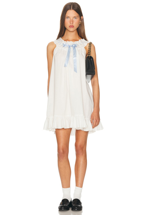 Comfortable Casual Sleeveless Charming Elegant Ruffled neckline Woman's Mini Dress