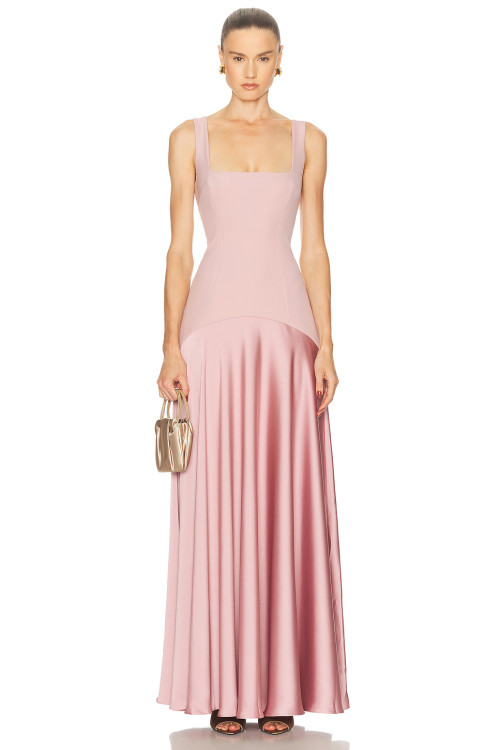 Charming Elegant Sexy Lovely High quality Exquisite Square neckline Woman's Maxi Dress