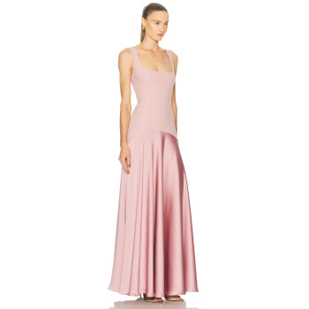 Charming Elegant Sexy Lovely High quality Exquisite Square neckline Woman's Maxi Dress