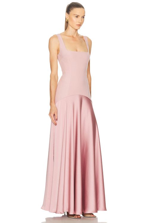Charming Elegant Sexy Lovely High quality Exquisite Square neckline Woman's Maxi Dress
