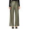 Fashionable High waisted Straight legged Leather Sleek Edgy Chic Modern Woman's Pants