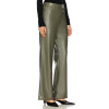Fashionable High waisted Straight legged Leather Sleek Edgy Chic Modern Woman's Pants