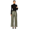 Fashionable High waisted Straight legged Leather Sleek Edgy Chic Modern Woman's Pants