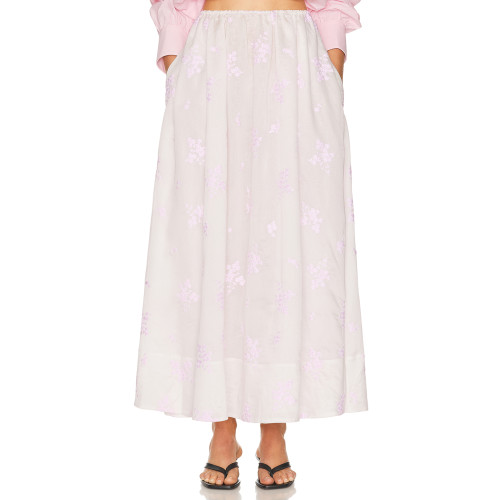 Light colored Delicate Gentle Elegant Romantic Flowing Oversized Woman's Midi Dress