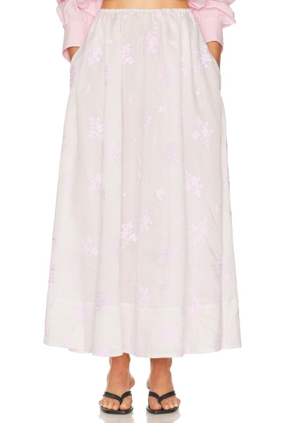 Light colored Delicate Gentle Elegant Romantic Flowing Oversized Woman's Midi Dress