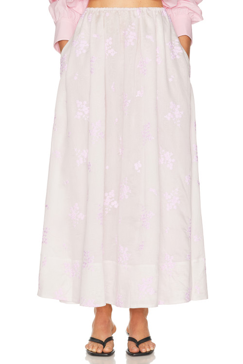 Light colored Delicate Gentle Elegant Romantic Flowing Oversized Woman's Midi Dress