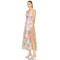 Floral printed Side slit Backless Sleeveless Lightweight Elegant Woman's Midi Dress
