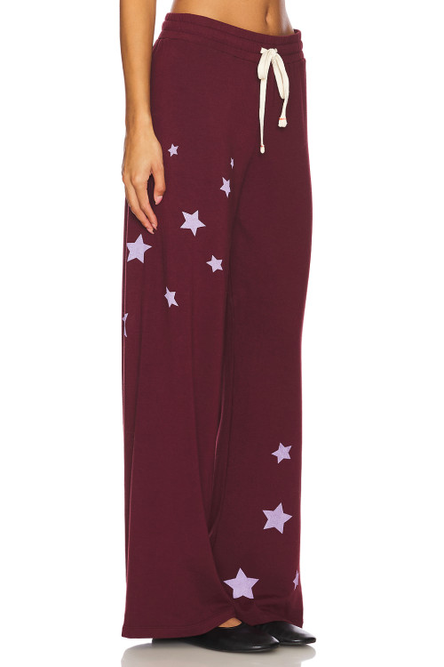 New style Casual Custom Star pattern Slim High quality Wide leg trousers Woman's Pants