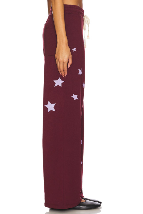New style Casual Custom Star pattern Slim High quality Wide leg trousers Woman's Pants