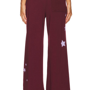 New style Casual Custom Star pattern Slim High quality Wide leg trousers Woman's Pants