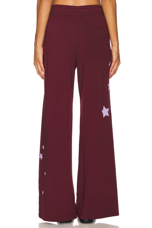 New style Casual Custom Star pattern Slim High quality Wide leg trousers Woman's Pants