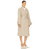 Elegant Notched collar Double breasted Polished Customized Woman's Trench coat