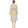 Elegant Notched collar Double breasted Polished Customized Woman's Trench coat